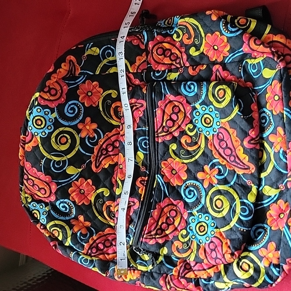 Backpack Quilted Multi Color Paisly Inspired Prin… - image 7